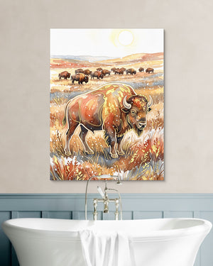 Bison Golden Plains — bison golden plains psd white wall green bath 1port flush print