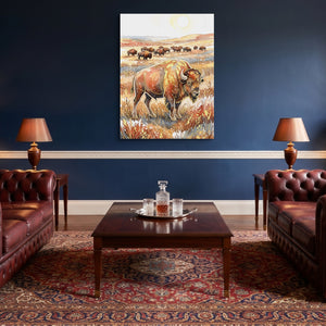 Bison Golden Plains — bison golden plains sq lounge wall 1port flush print