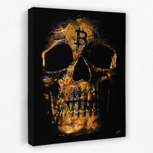 Bitcoin Skull - Luxury Wall Art