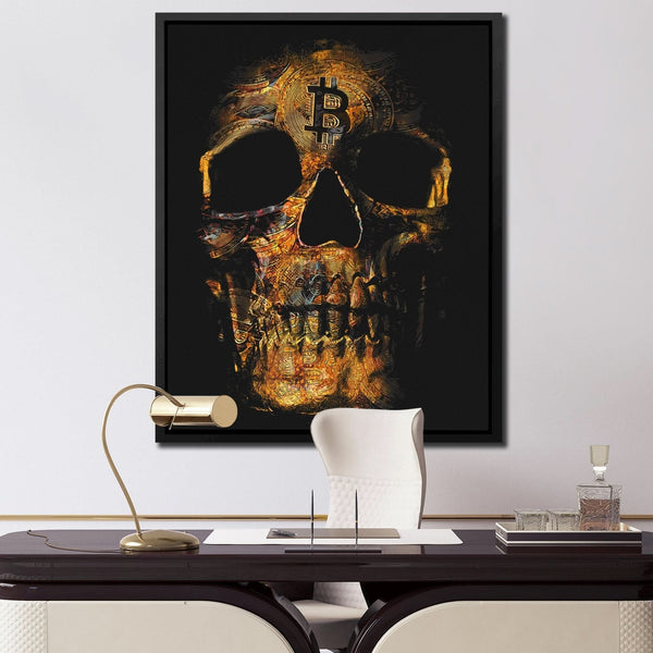 Bitcoin Skull in a room
