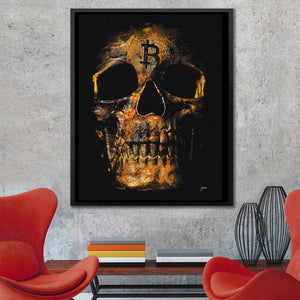 Bitcoin Skull - Luxury Wall Art