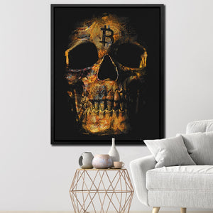 Bitcoin Skull - Luxury Wall Art