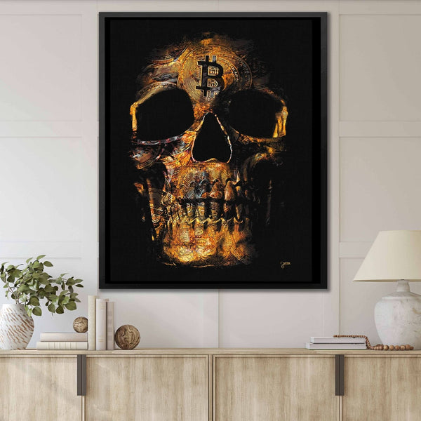 Bitcoin Skull in a room