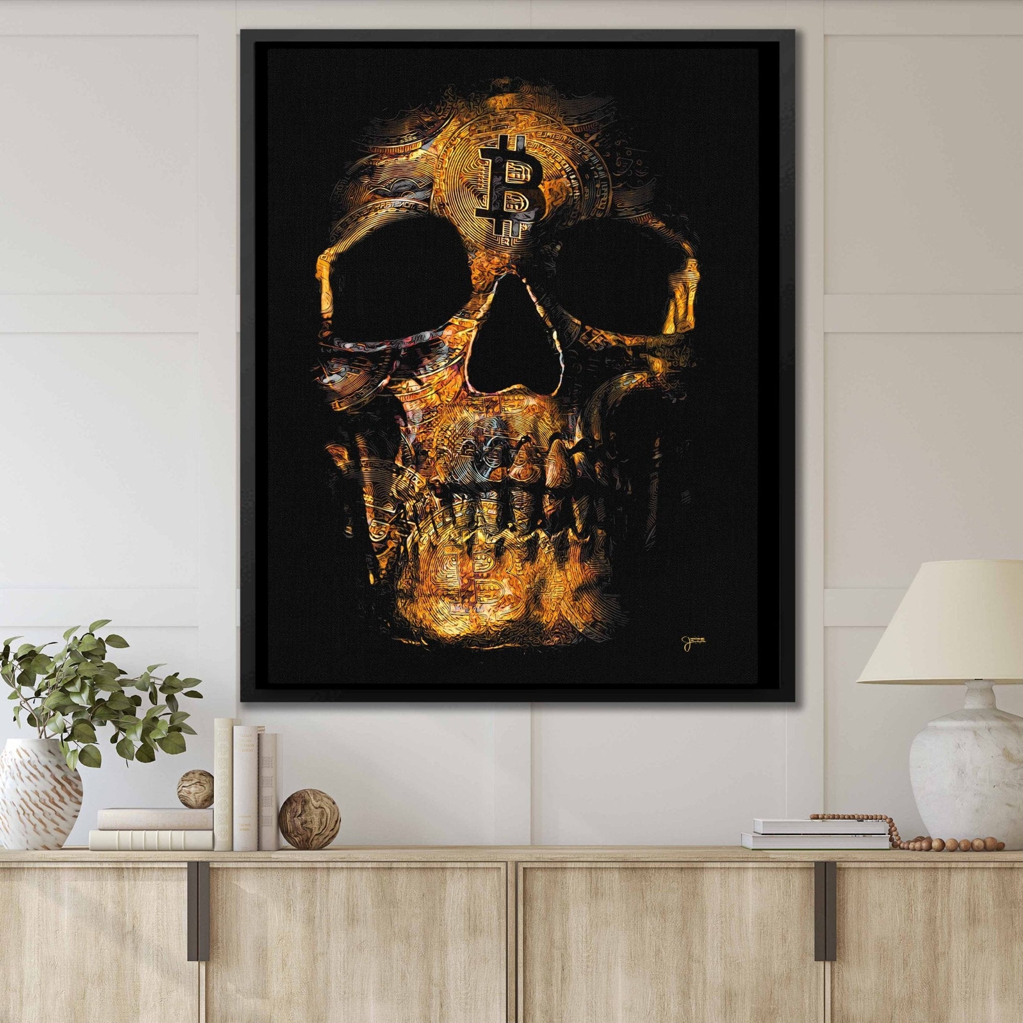 Bitcoin Skull - Luxury Wall Art