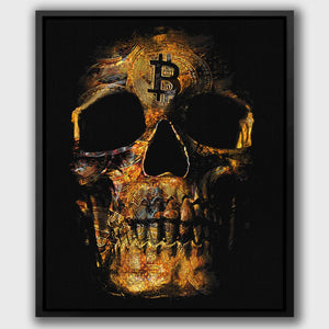 Bitcoin Skull - Luxury Wall Art