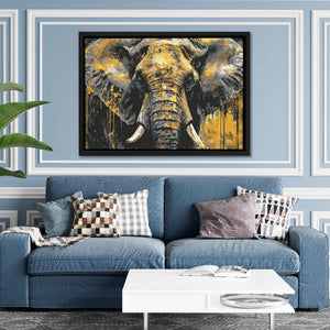 Black and Gold Elephant - Luxury Wall Art