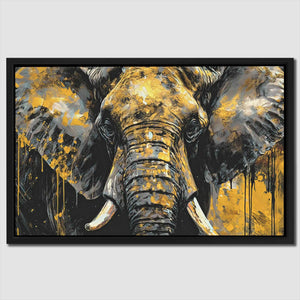 Black and Gold Elephant - Luxury Wall Art