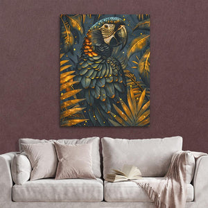 Black and Gold Parrot - Luxury Wall Art