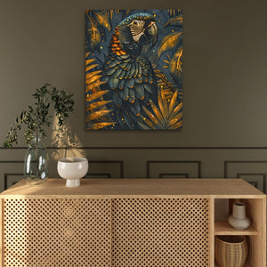 Black and Gold Parrot - Luxury Wall Art