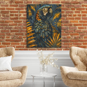 Black and Gold Parrot - Luxury Wall Art