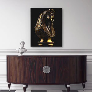 Black and Gold Pharaoh - Luxury Wall Art