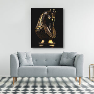 Black and Gold Pharaoh - Luxury Wall Art