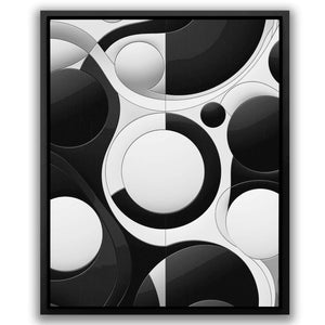 Black and White Circles - Luxury Wall Art