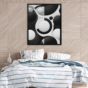 Black and White Circles - Luxury Wall Art