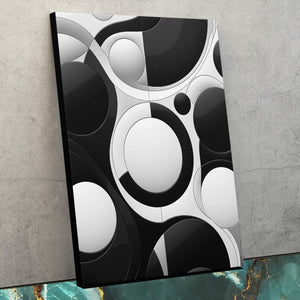 Black and White Circles - Luxury Wall Art