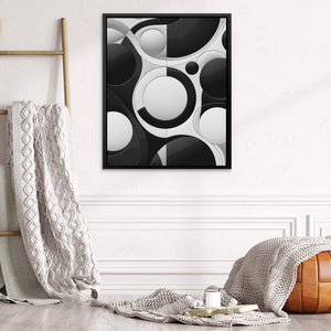 Black and White Circles - Luxury Wall Art