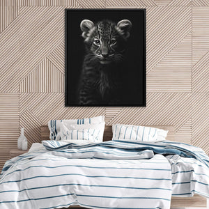 Black and White Tiger Cub - Luxury Wall Art