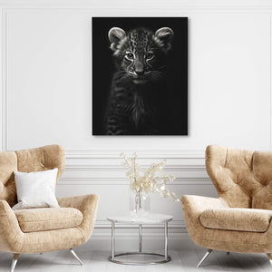 Black and White Tiger Cub - Luxury Wall Art