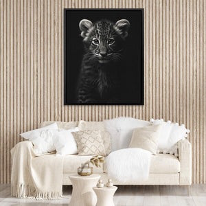 Black and White Tiger Cub - Luxury Wall Art