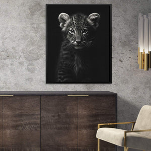 Black and White Tiger Cub - Luxury Wall Art