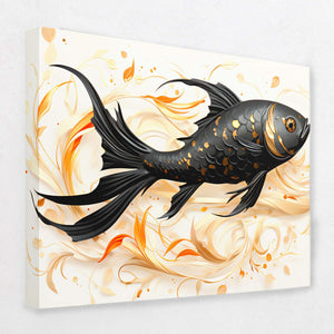 Black Beta Fish - Luxury Wall Art