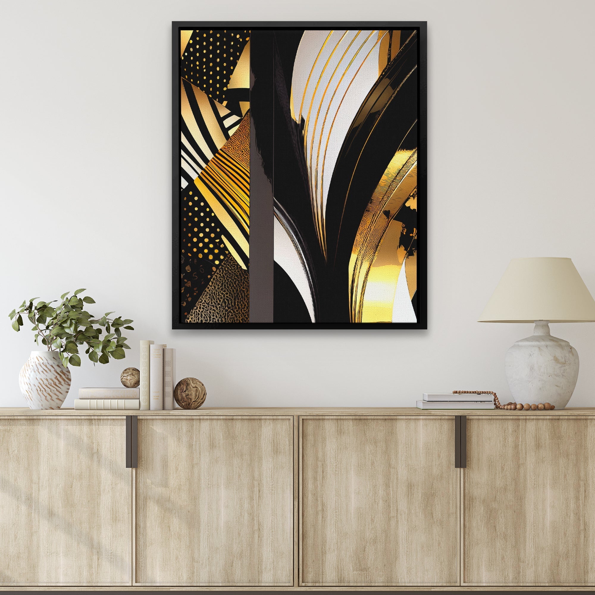 Black Gold Abstract V - 1 - Luxury Wall Art