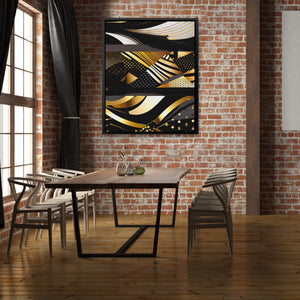 Black Gold Abstract V - 2 - Luxury Wall Art