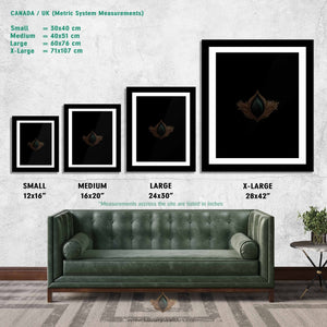 Black King and Queen of Spades Semi - Gloss Prints - Luxury Wall Art