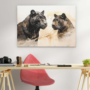 Black Leopards - Luxury Wall Art