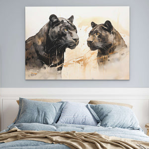 Black Leopards - Luxury Wall Art