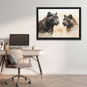 Black Leopards - Luxury Wall Art