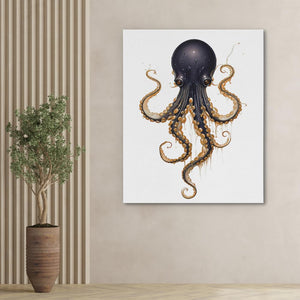 Black Octopus - Luxury Wall Art