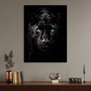 Black Panther Emerald Stare - Luxury Wall Art