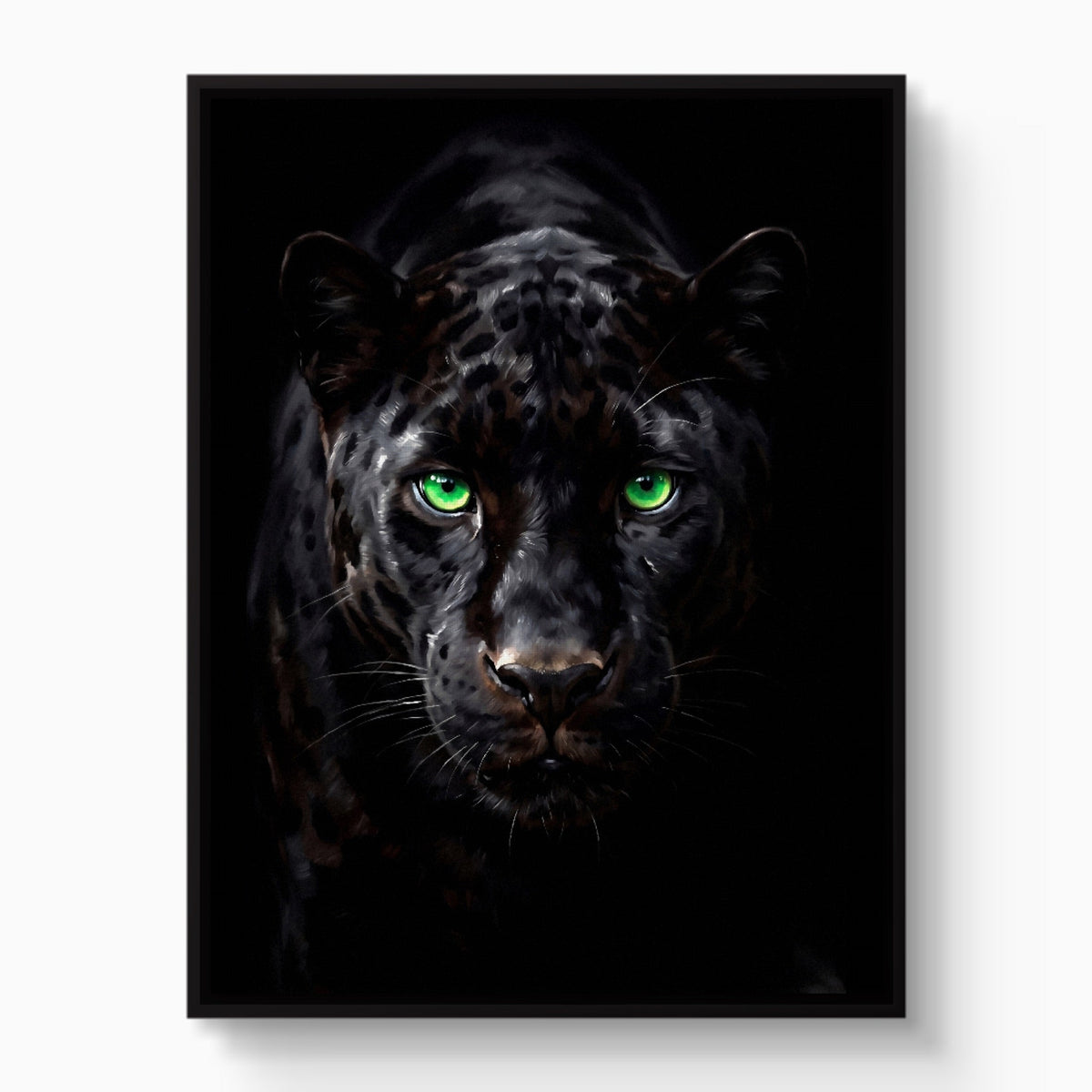 Black Panther Emerald Stare - Luxury Wall Art