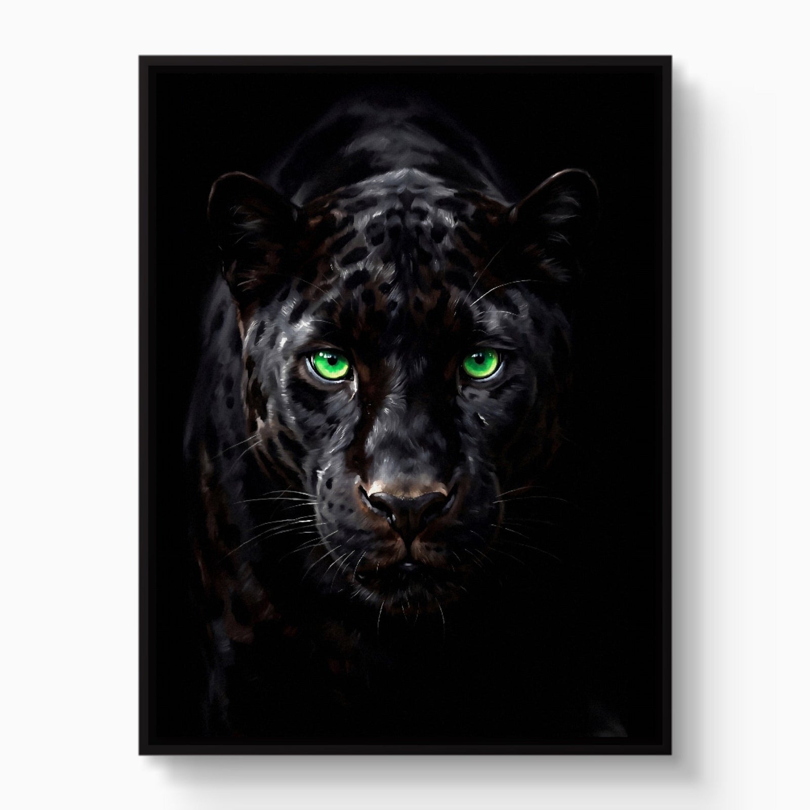 Black Panther Emerald Stare - Luxury Wall Art