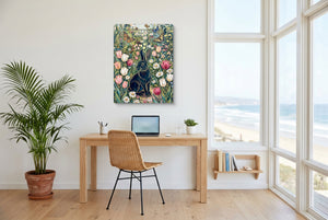 Black Rabbit Garden — black rabbit garden office space with desk chair 1port flush print