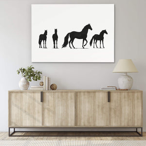 Black Stallions - Luxury Wall Art