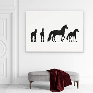 Black Stallions - Luxury Wall Art