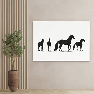 Black Stallions - Luxury Wall Art