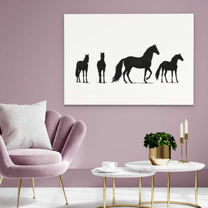 Black Stallions - Luxury Wall Art