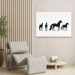 Black Stallions - Luxury Wall Art