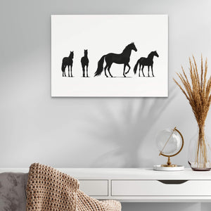 Black Stallions - Luxury Wall Art