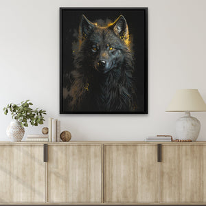 Black Wolf painting - Luxury Wall Art