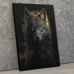 Black Wolf painting - Luxury Wall Art