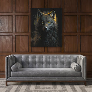 Black Wolf painting - Luxury Wall Art