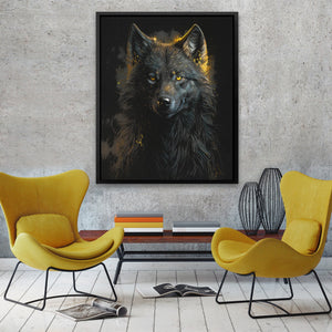 Black Wolf painting - Luxury Wall Art