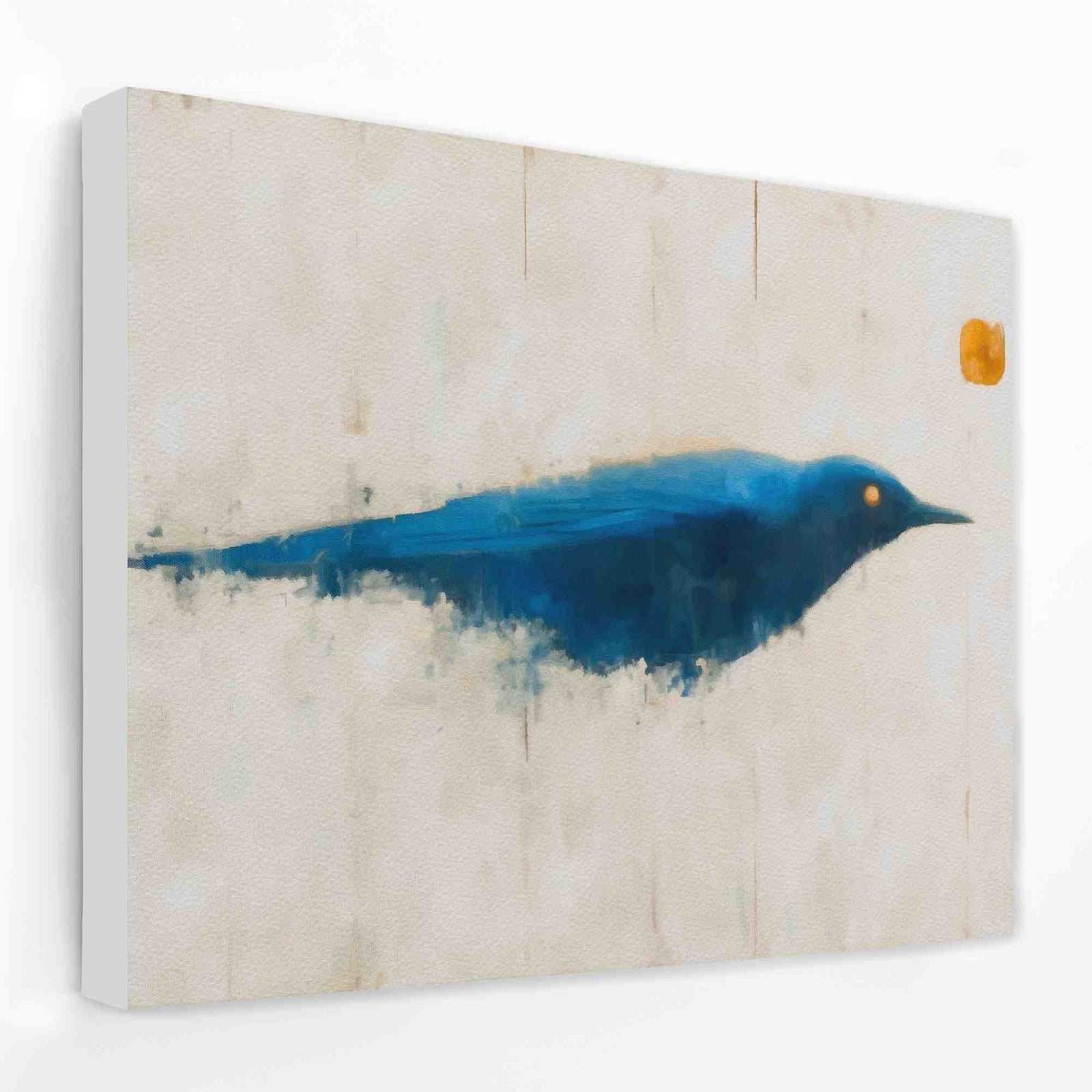 Blazing Blue - Bird Canvas Wall Art