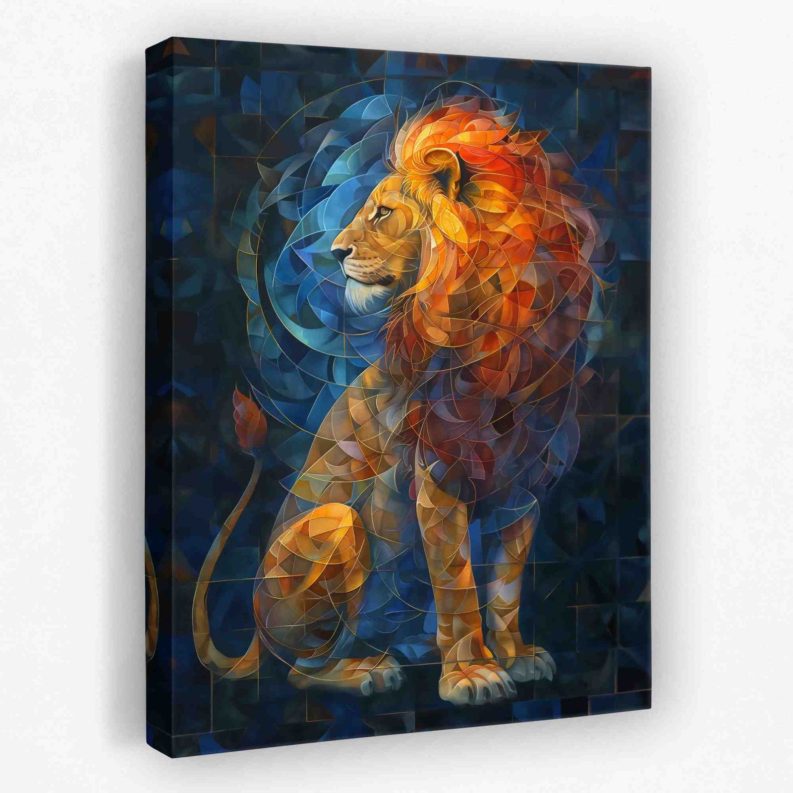 Blended Lion - Animals Canvas Wall Art