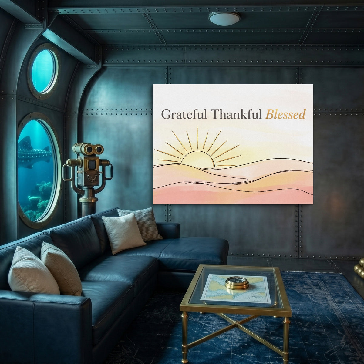 Blessed Desert Sunrise — blessed desert sunrise sq submarine wall 1land flush print