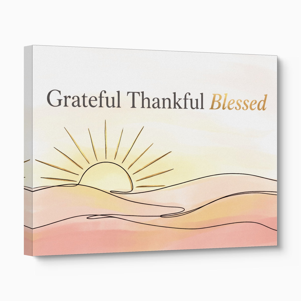 Blessed Desert Sunrise — blessed desert sunrise angled flush print